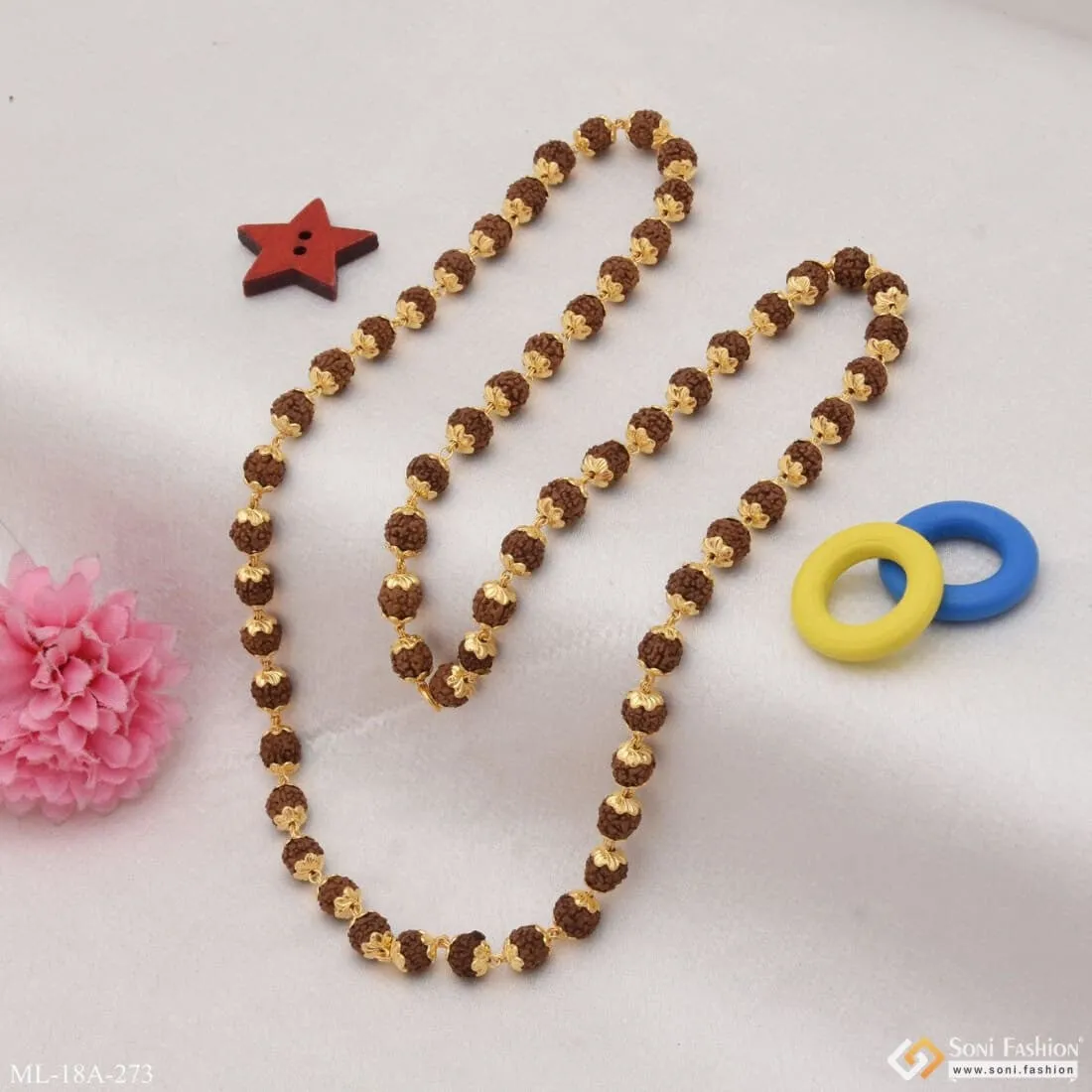 1 Gram Gold Forming Charming Design Premium-Grade Quality Mala for Men - Style A273