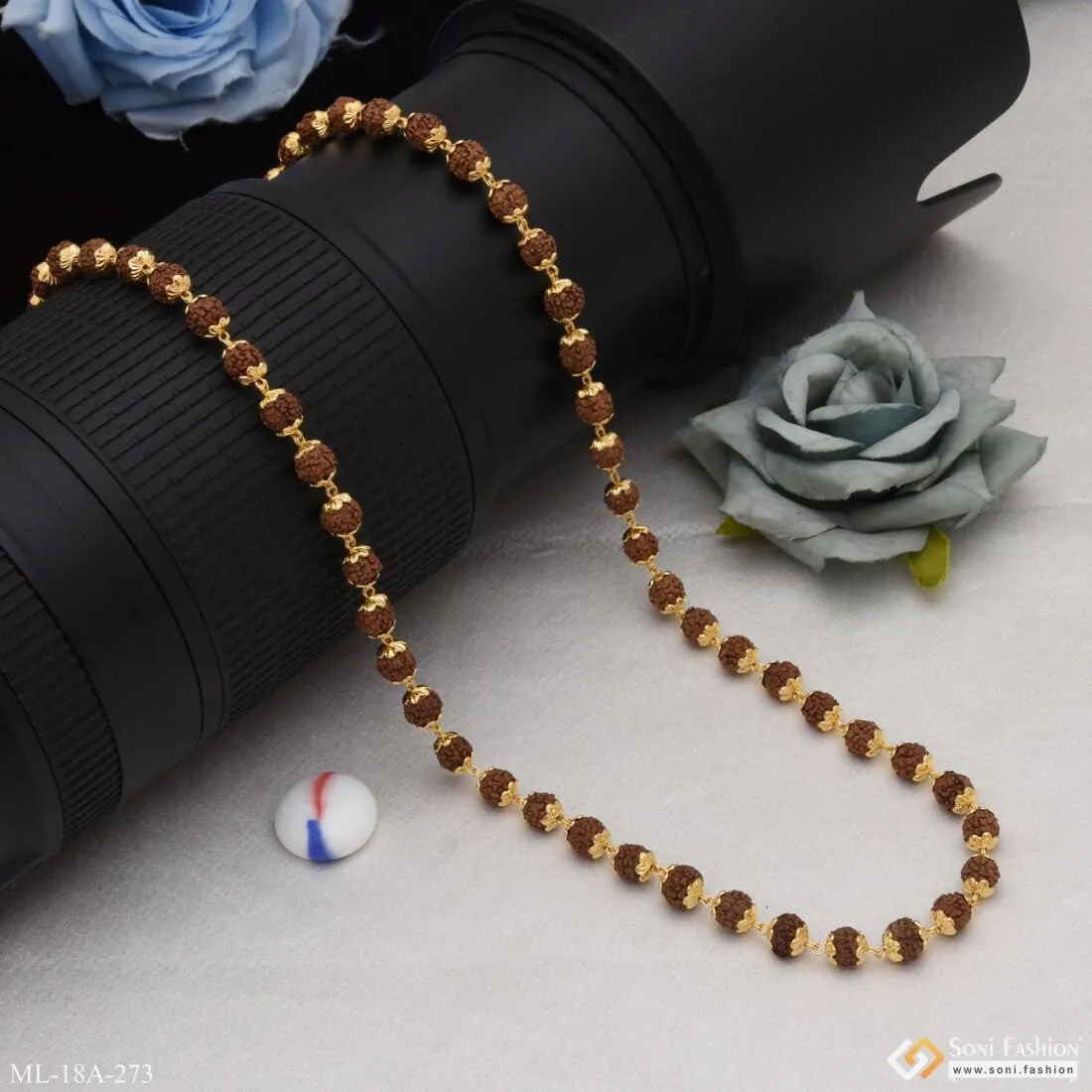 1 Gram Gold Forming Charming Design Premium-Grade Quality Mala for Men - Style A273