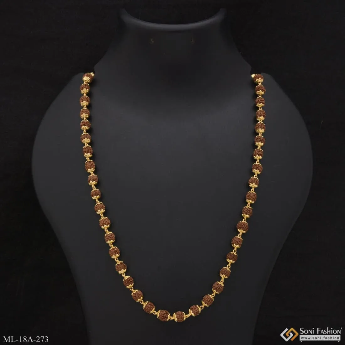 1 Gram Gold Forming Charming Design Premium-Grade Quality Mala for Men - Style A273