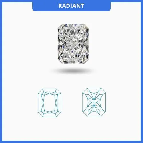 1.00CT K-L/SI3-I1 Radiant Cut Diamond MDL#D9265-16