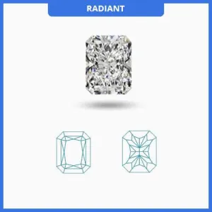 1.00CT K-L/SI3-I1 Radiant Cut Diamond MDL#D9265-16