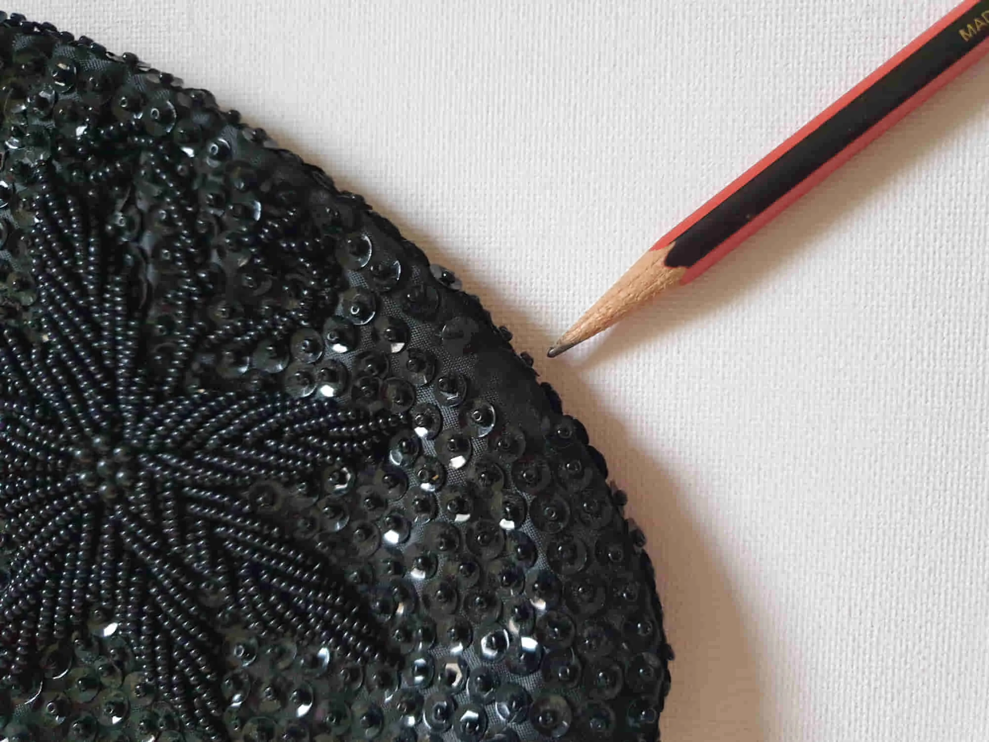 1960s Black Beaded Purse