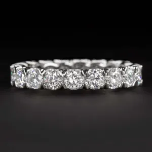 2.4ct EXCELLENT CUT LAB CREATED DIAMOND ETERNITY BAND WEDDING RING WHITE GOLD