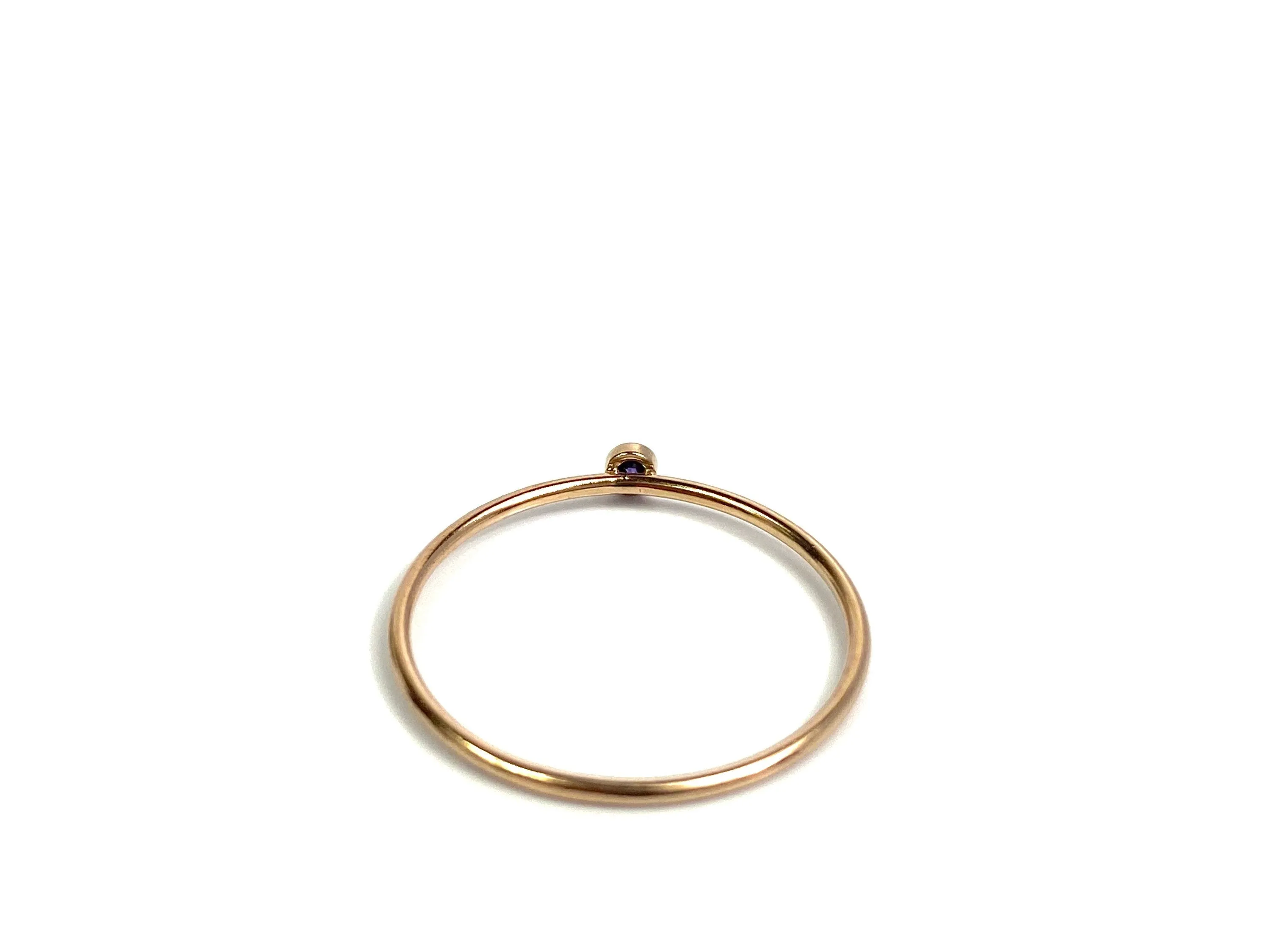 2mm Amethyst 3A CZ Stacking Ring , Sku#4820R8M2