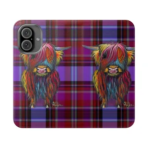 Adorable Highland Cow Tartan Phone Case