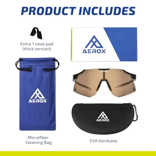 AEROX Sports Sunglasses for Men Women Cycling Glasses Women's Running Sunglasses Women Men Bike Biking Glasses Softball Sunglasses Girls Boys Youth Baseball Sunglasses Outdoor Sport