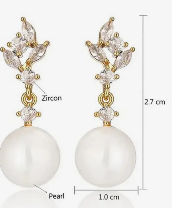Anna - Silver Pearl Earring