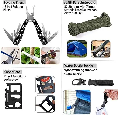 ASA Techmed 127-Piece Emergency Survival Kit - Fully Stocked Molle Pouch First Aid Kit