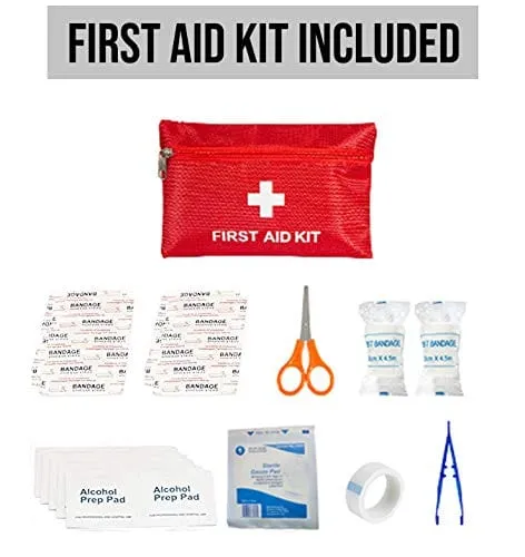 ASA Techmed Emergency Survival Kit 50 Pc Survival Gear Tactical IFAK First Aid Kit for Camping Adventures SOS Emergency Flashlight Pen Paracord Bracelet Fishing Kit Compass with Molle Pouch