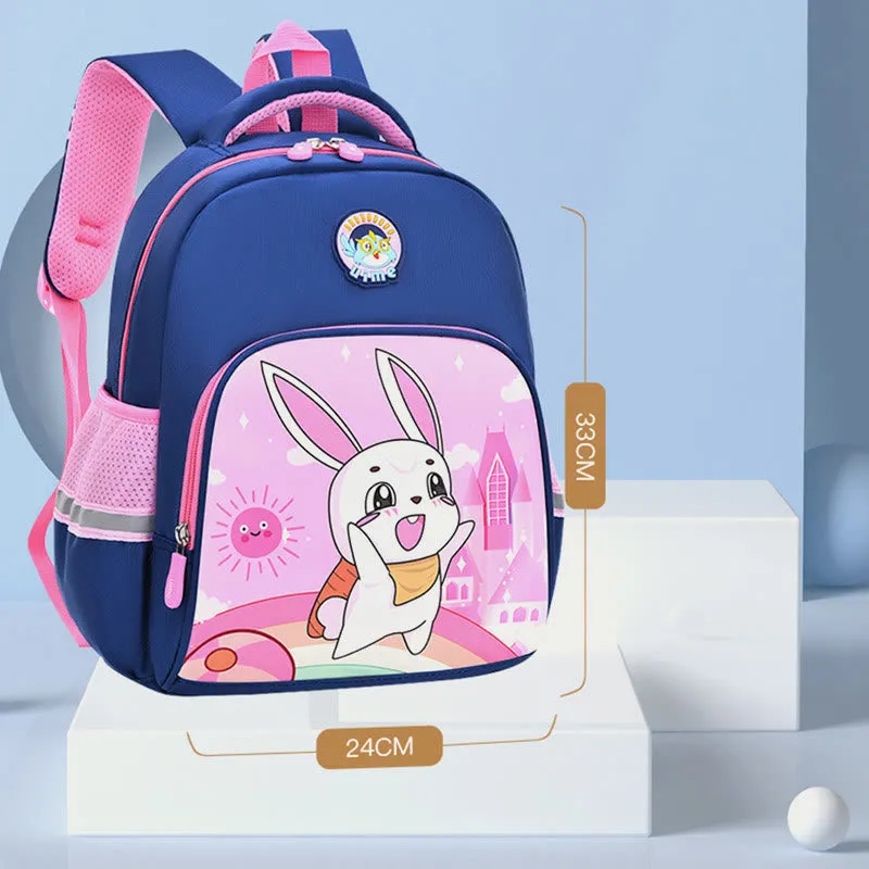 Backpack For Kids Cartoon Character Printing Lightweight Oxford Schoolbag