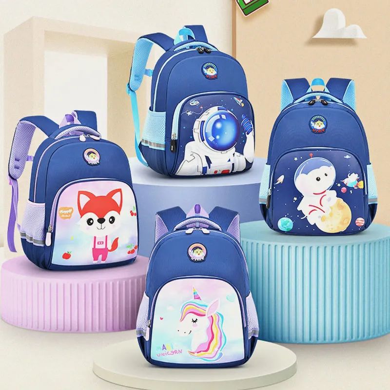 Backpack For Kids Cartoon Character Printing Lightweight Oxford Schoolbag