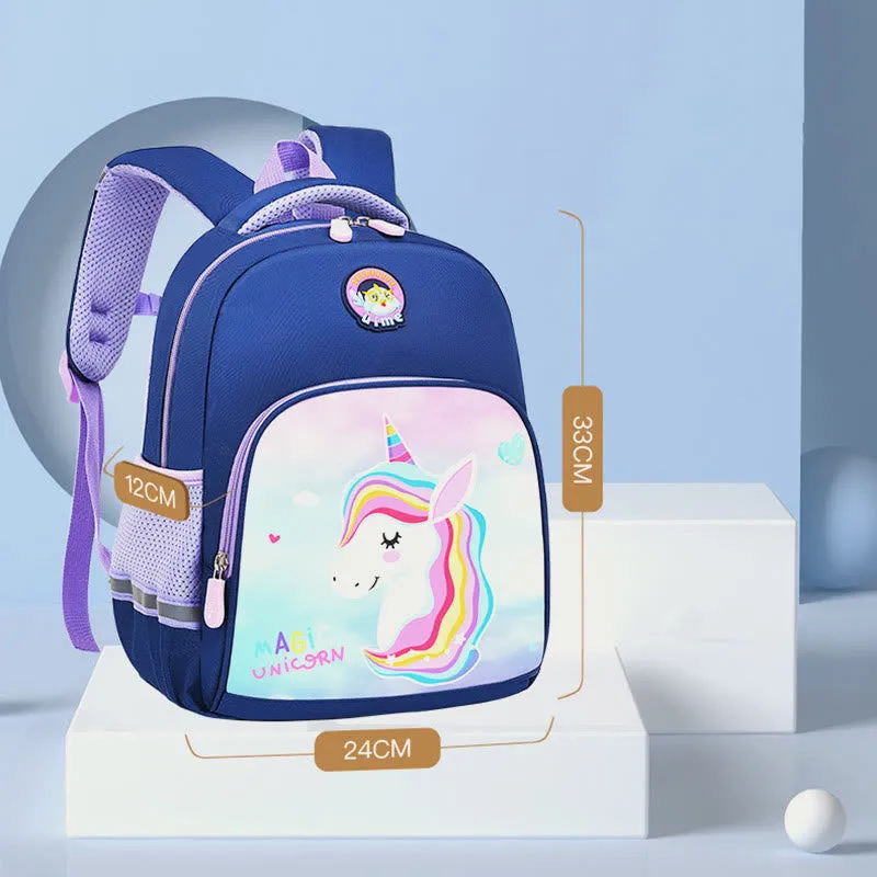 Backpack For Kids Cartoon Character Printing Lightweight Oxford Schoolbag