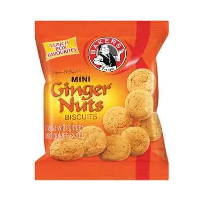 Bakers Ginger Nuts Mini Biscuits Bag 40g