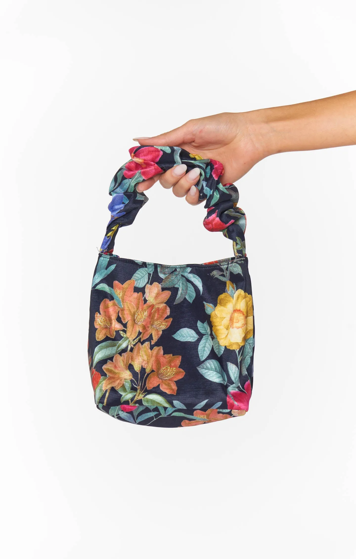 Bestie Bag ~ Charm Peony Black Taffeta