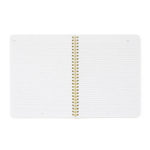 Black Scatter Dot Spiral Notebook