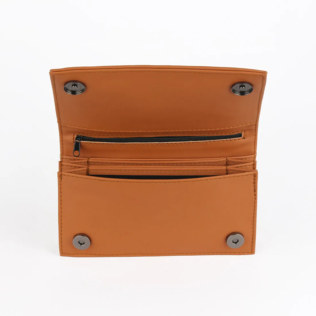 Black Sleek Elegance Fold Wallet in Playful Cat Parade Style