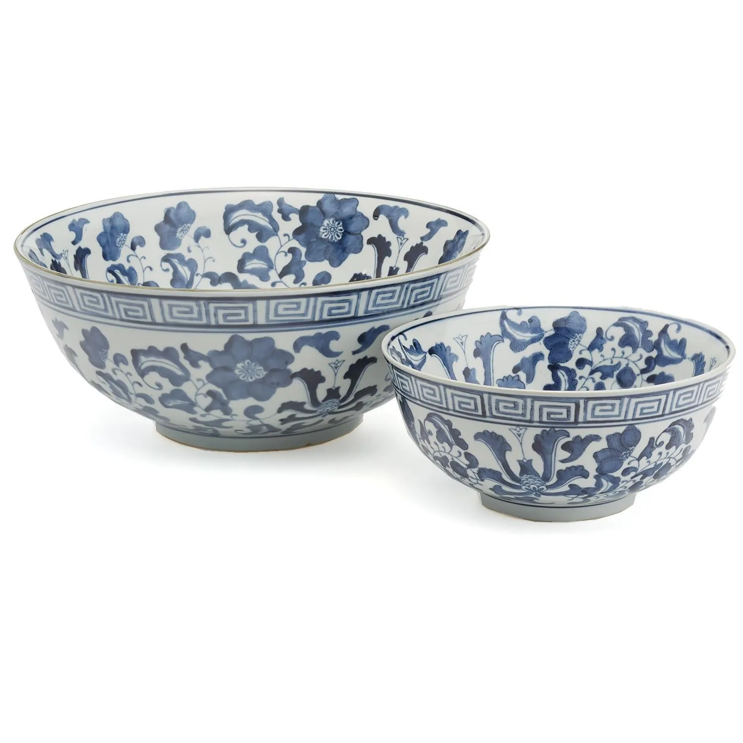 Blue & White Lotus Flower Bowl Set Of 4 By Tozai Home