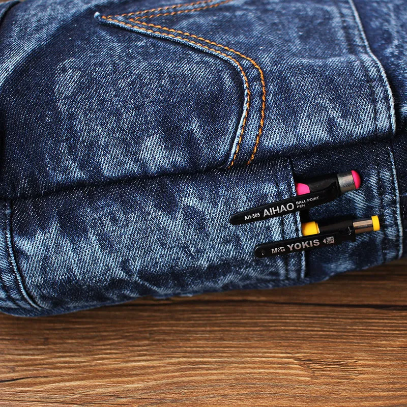Blue Denim Mens Cool Sling Bag Chest Bag Vintage Denim Sling Bag For Men