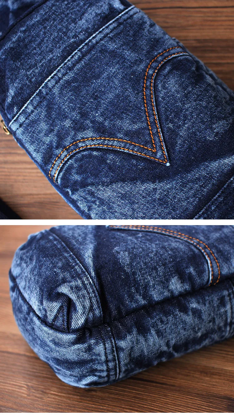 Blue Denim Mens Cool Sling Bag Chest Bag Vintage Denim Sling Bag For Men