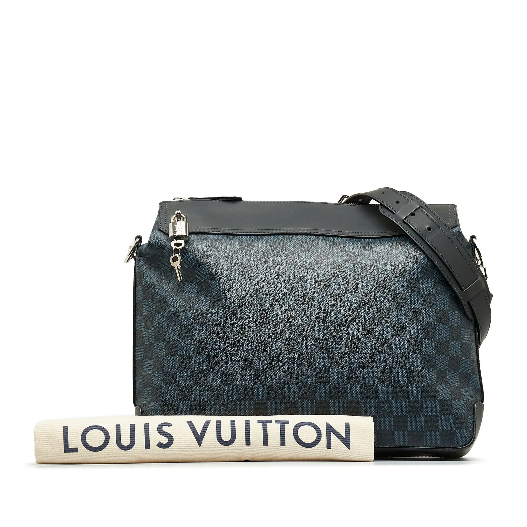 Blue Louis Vuitton Damier Cobalt Greenwich Messenger Crossbody Bag