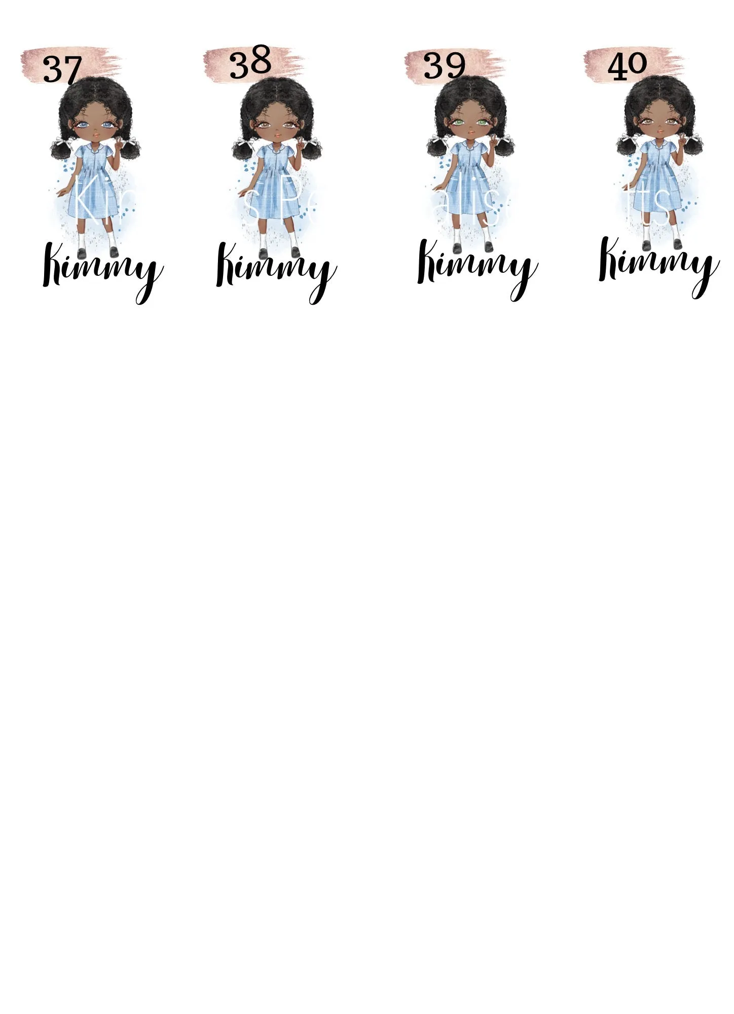 Blue School Girl Drawstring Bag