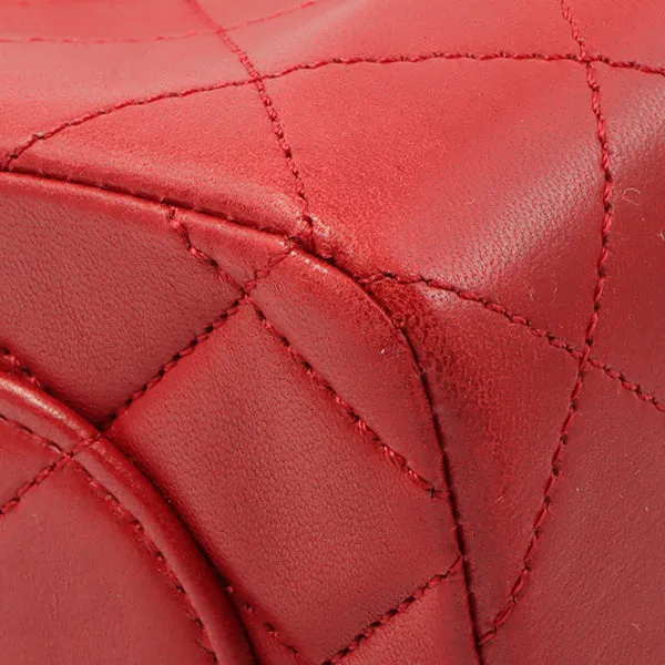 Chanel Around 1990 Made Classic Flap Chain Bag Mini Red