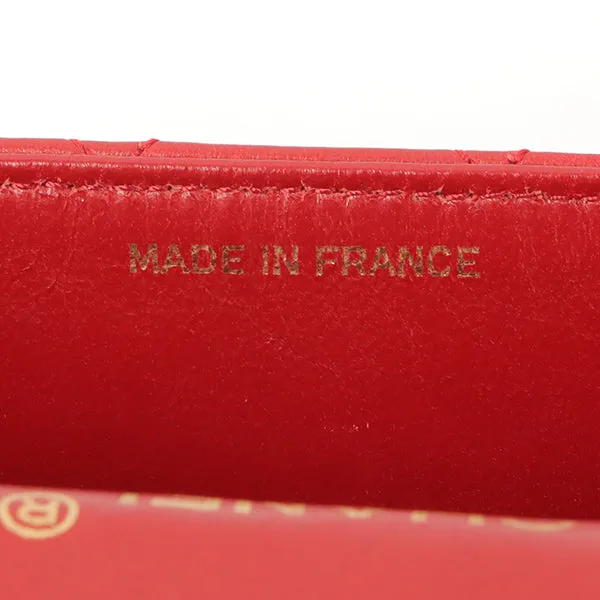 Chanel Around 1990 Made Classic Flap Chain Bag Mini Red