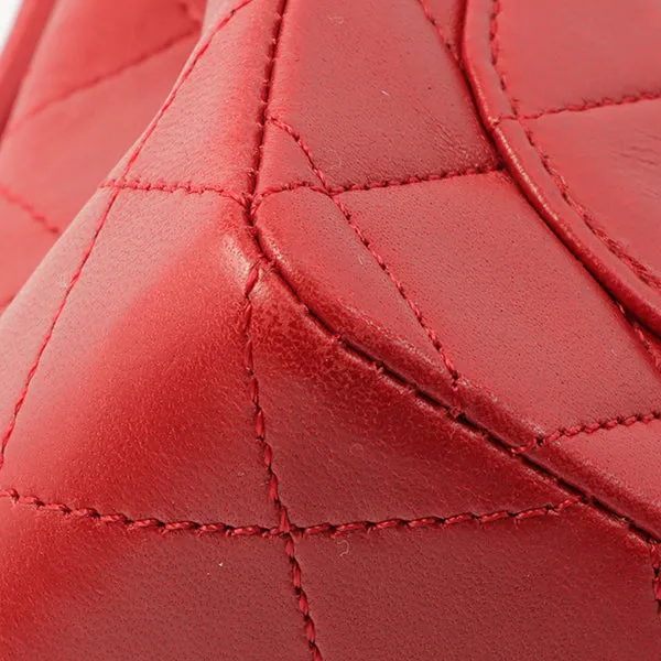 Chanel Around 1990 Made Classic Flap Chain Bag Mini Red