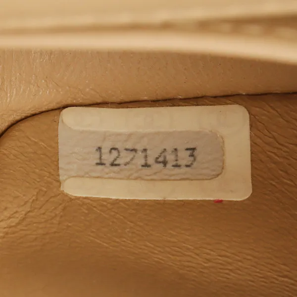 Chanel Around 1990 Made Full Flap Turn-Lock Chain Bag Mini Beige