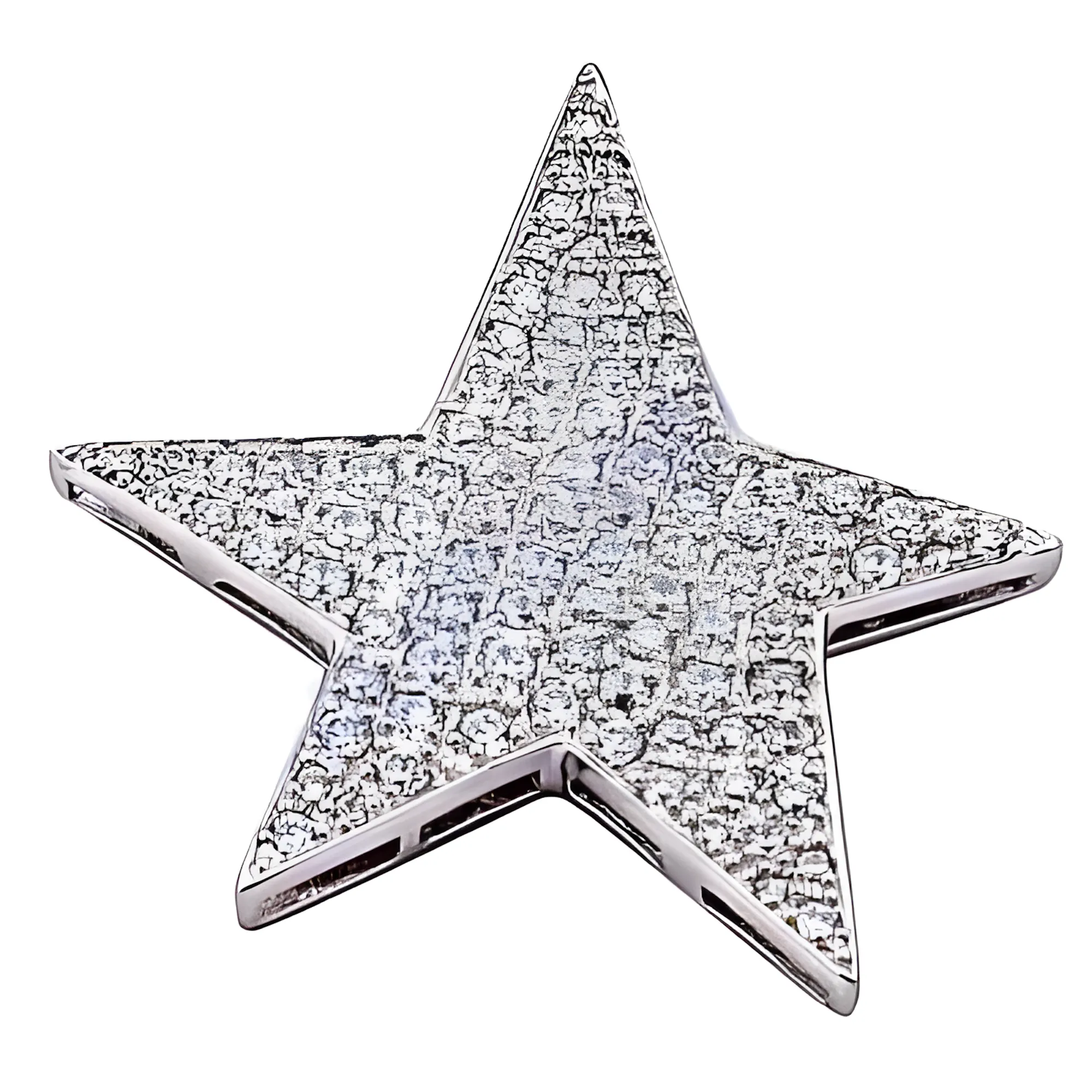 Charming Star Style Cubic Zirconia Gemstone Silver Pendant - Elegant Jewelry