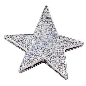 Charming Star Style Cubic Zirconia Gemstone Silver Pendant - Elegant Jewelry