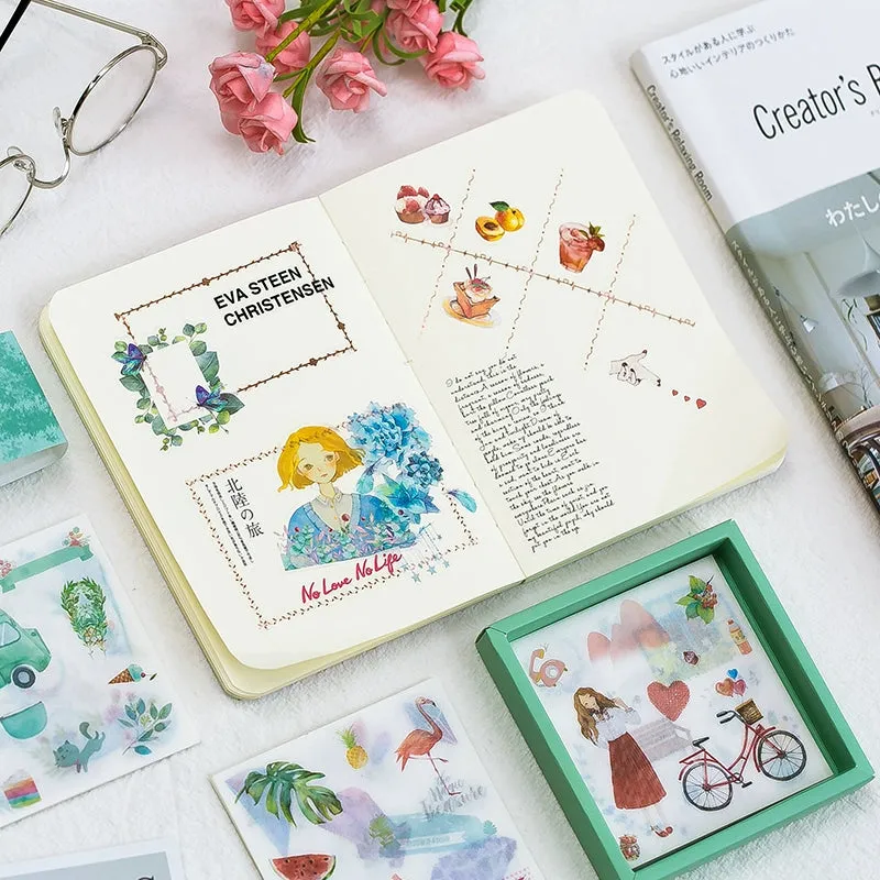 Charming Whimsy- Cute INS Girl Heart & Hand Tent Sticker Set