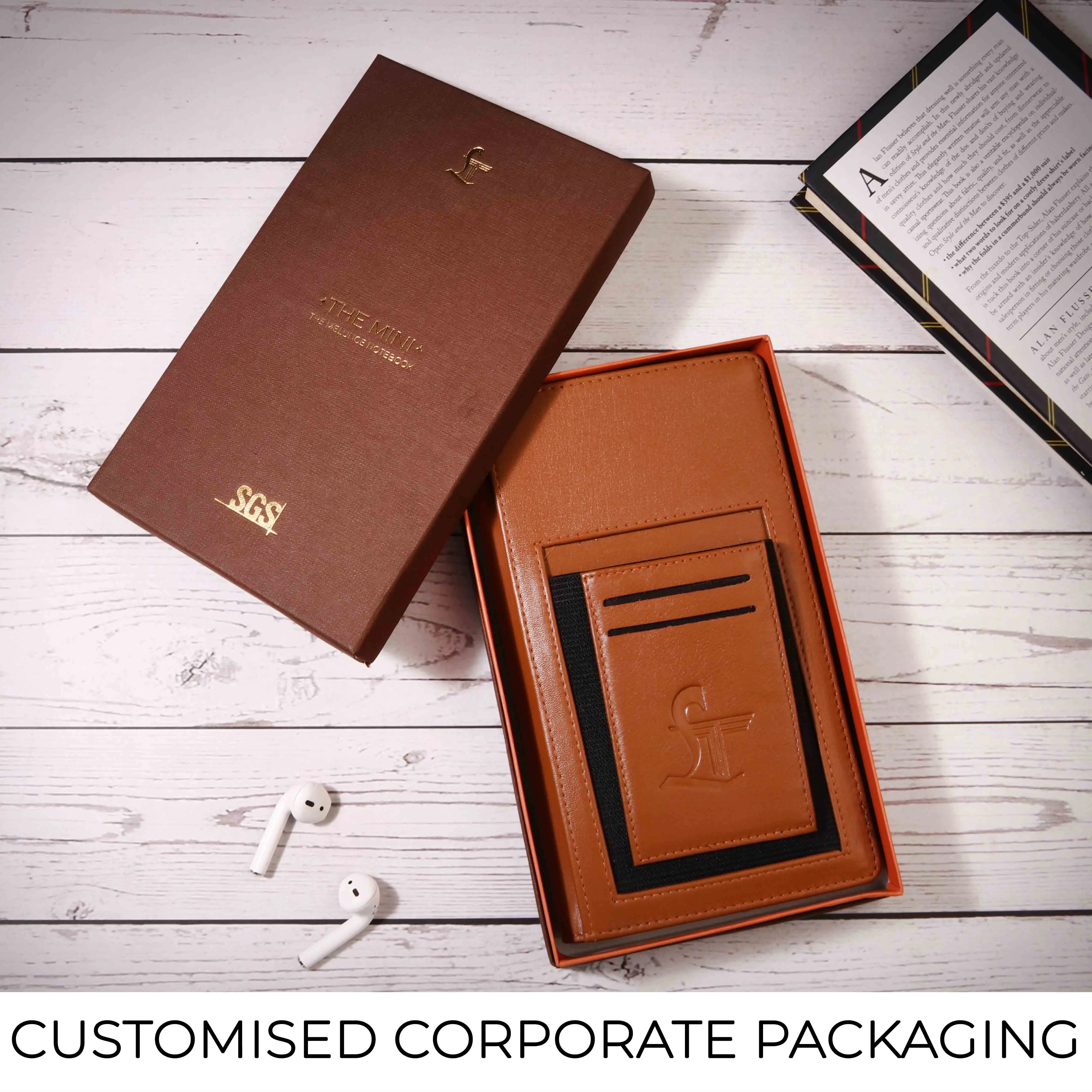 Corporate New Year Gift | The Mini Melunge Luxury Pure Leather Notebook| Premium Genuine Leather Diary For Men & women | Leather Journal - Black