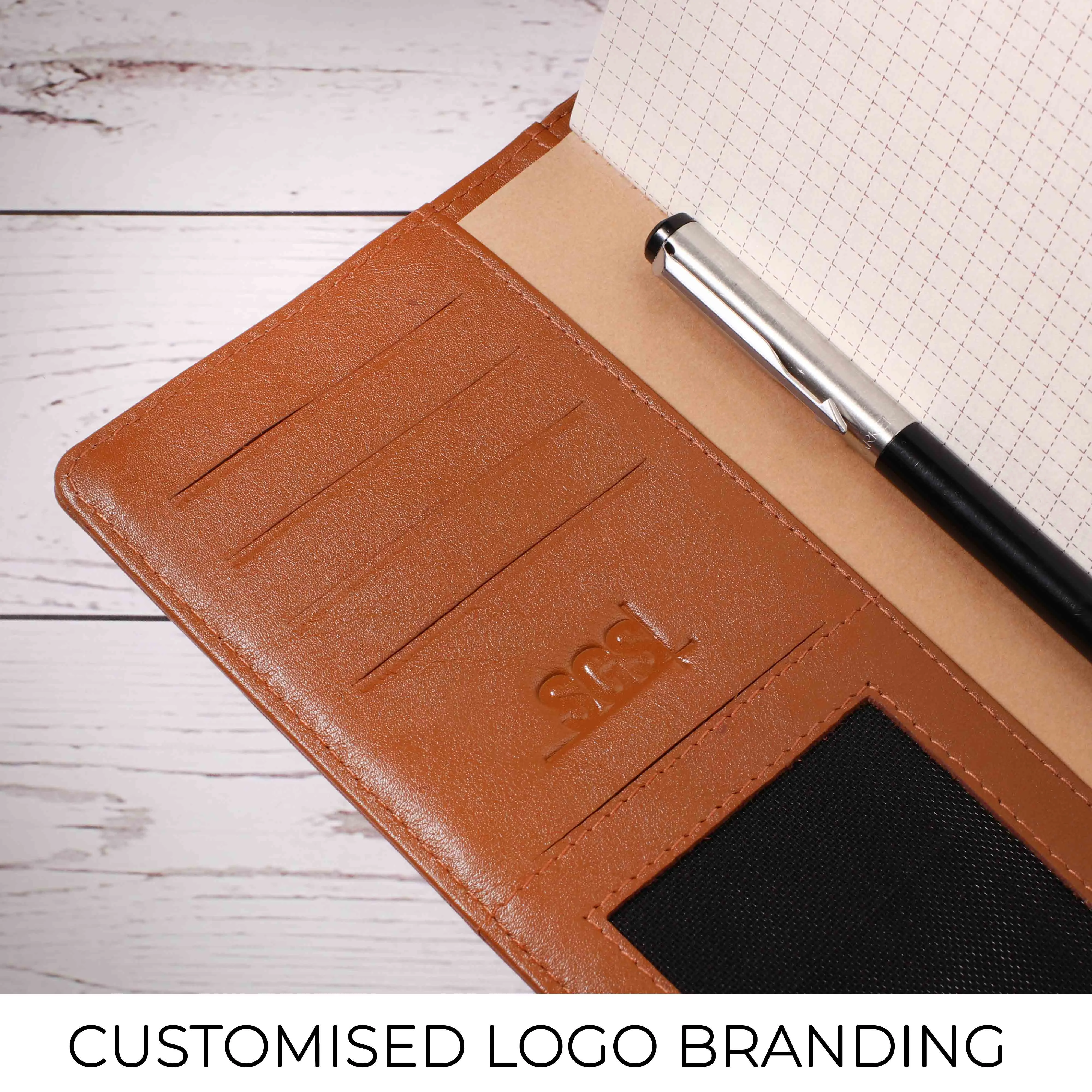 Corporate New Year Gift | The Mini Melunge Luxury Pure Leather Notebook| Premium Genuine Leather Diary For Men & women | Leather Journal - Black