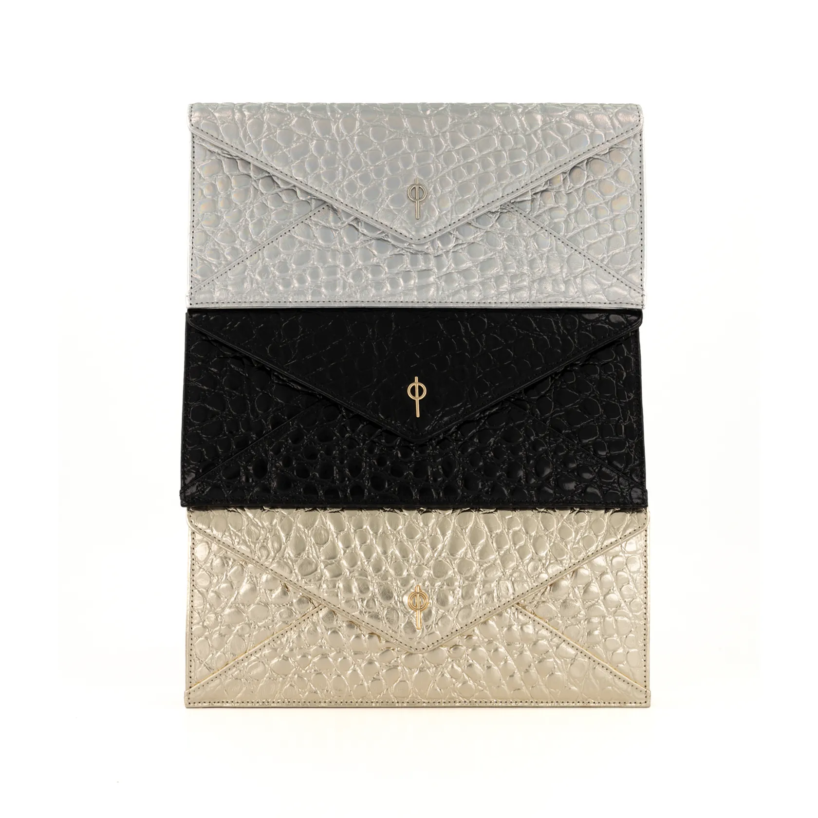 Croco Night Bag Silver