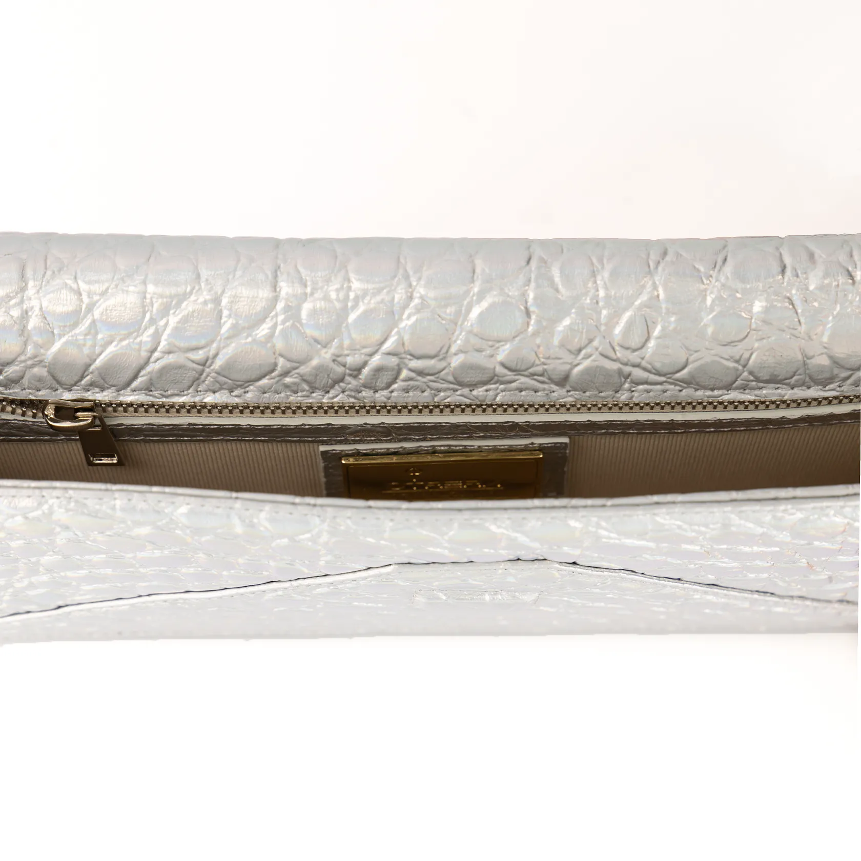 Croco Night Bag Silver