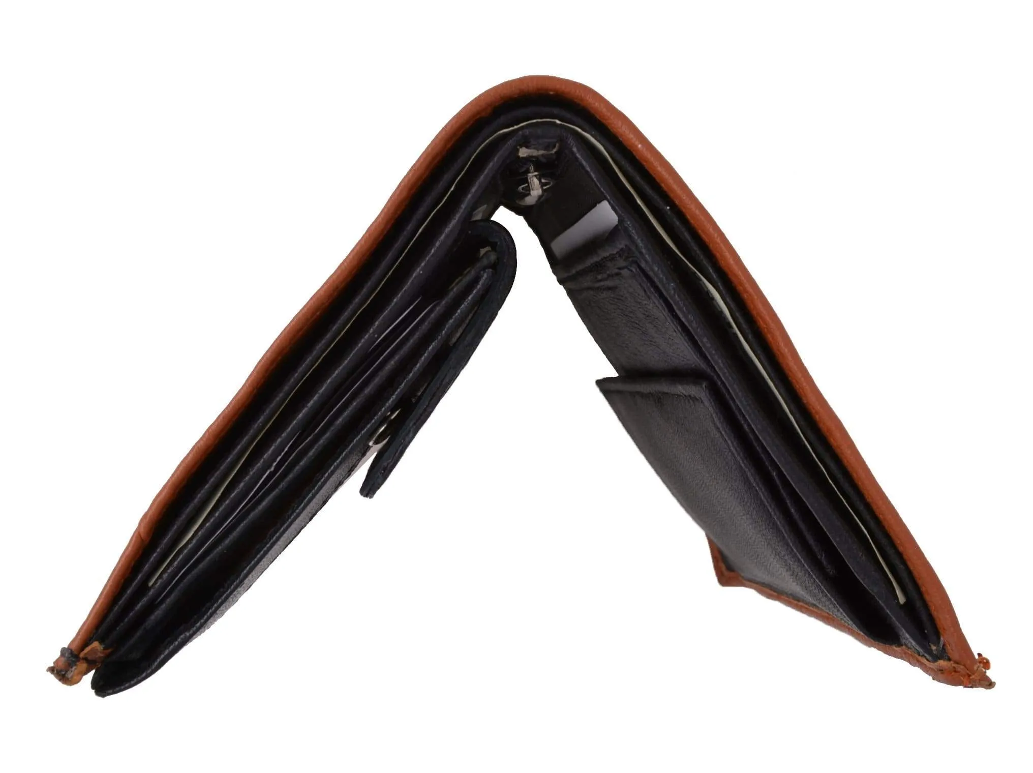 Crocodile Pattern RFID Blocking Premium Leather European Style Bifold Trifold Wallet with ID Window RFIDP518CR (C)