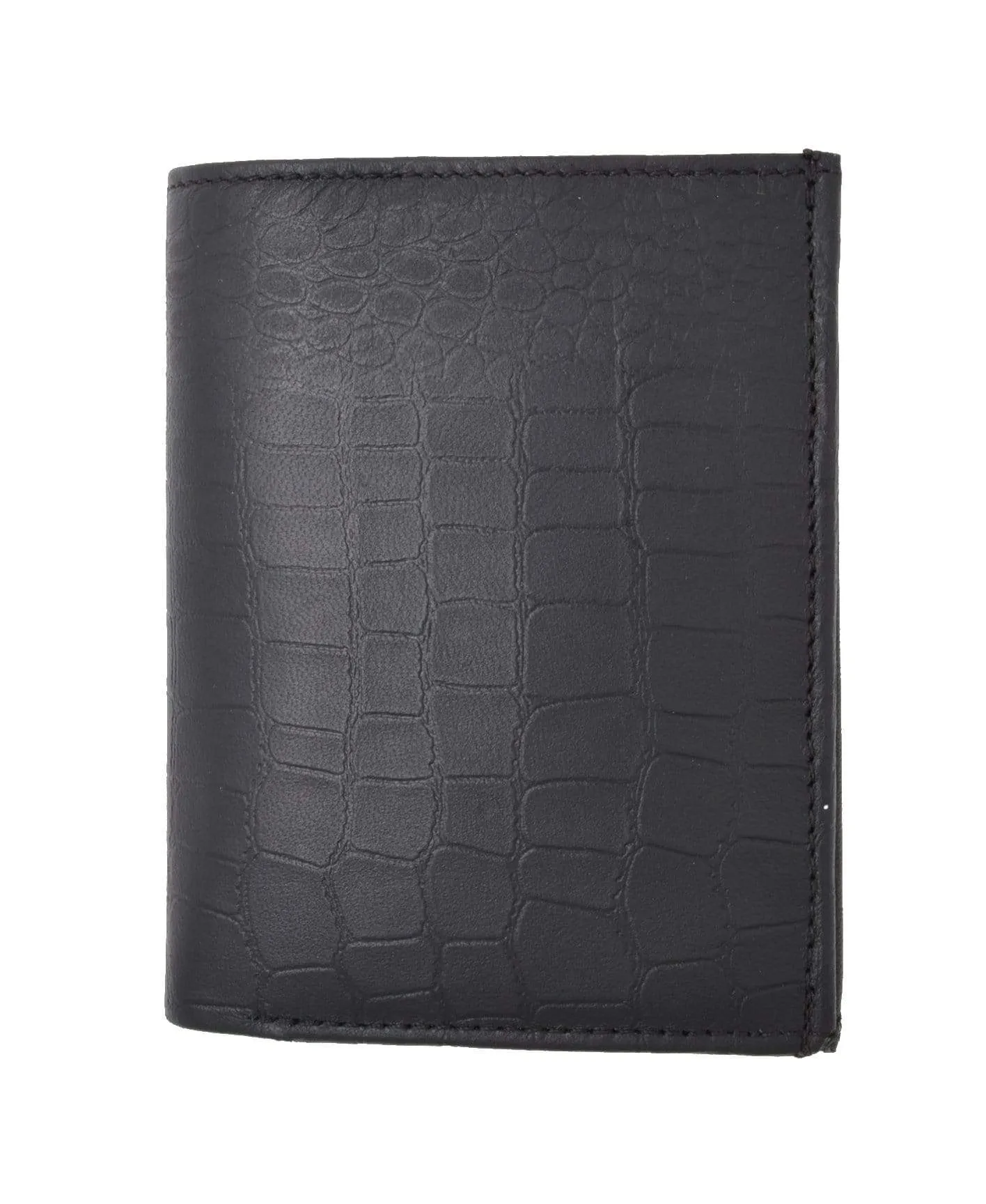 Crocodile Pattern RFID Blocking Premium Leather European Style Bifold Trifold Wallet with ID Window RFIDP518CR (C)