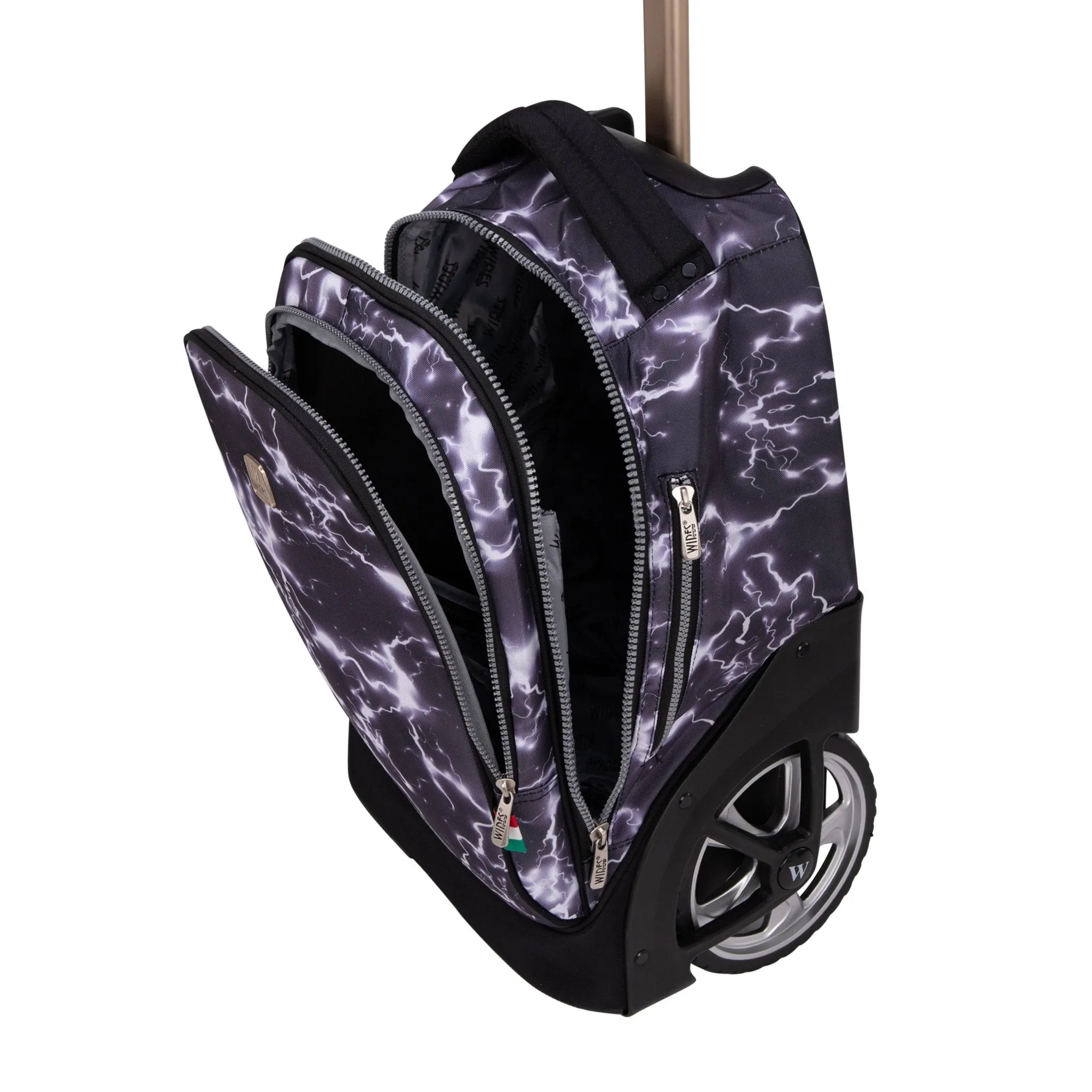 Dark Thunder Big Wheel School Bag Trolley Set of 3 (Lunch Bag & Pencil Case)