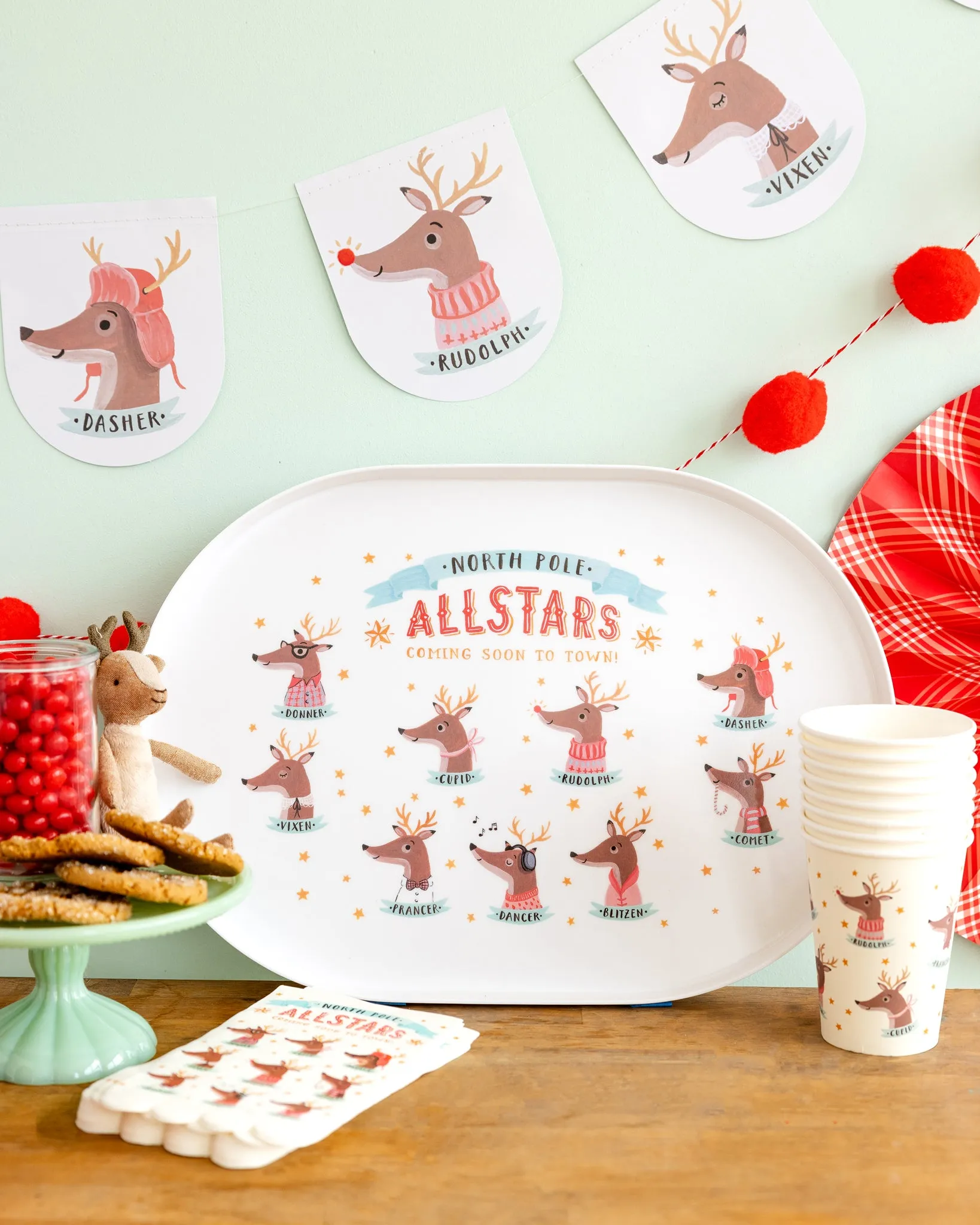 DER1038 - Dear Rodolph All Stars Paper Dinner Napkin