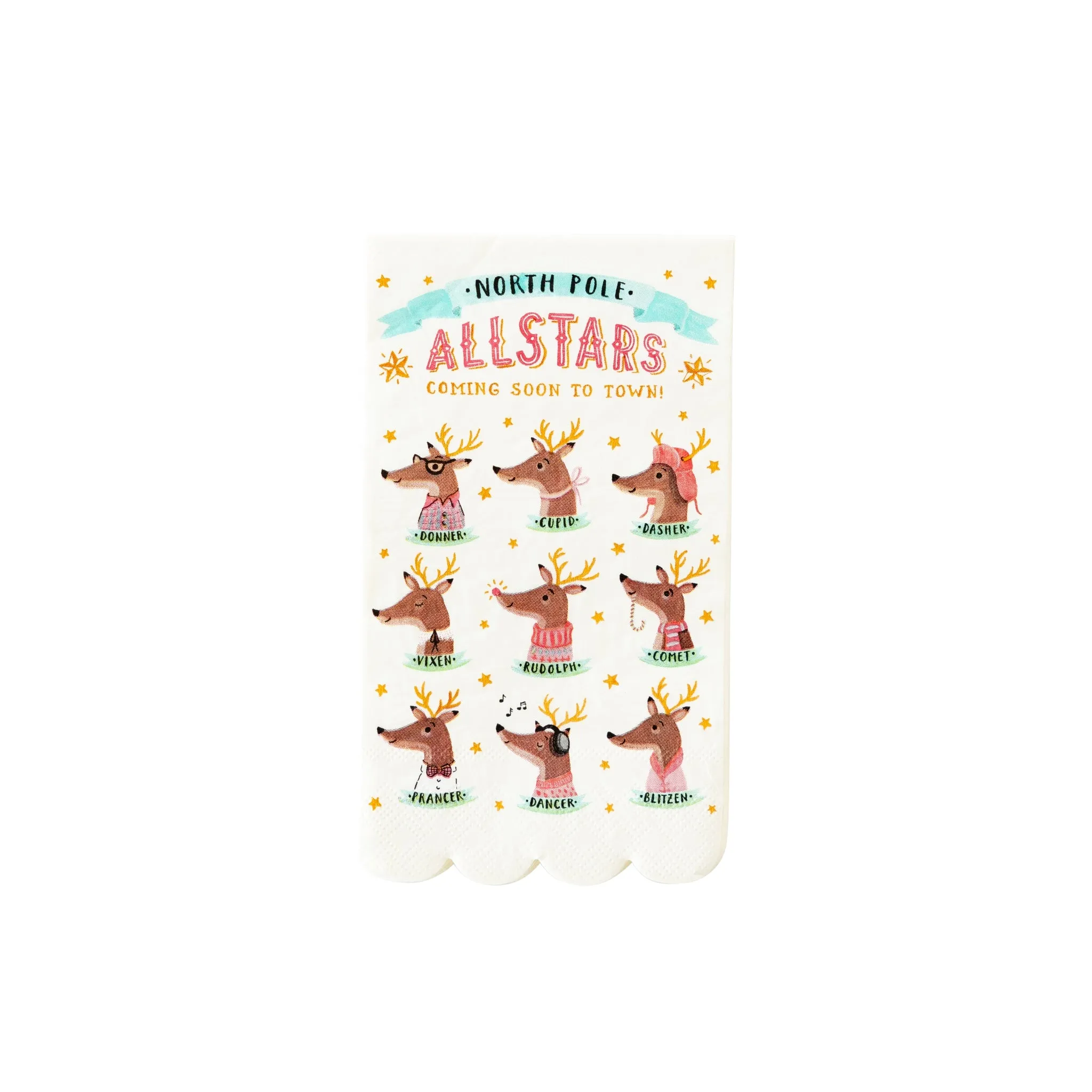 DER1038 - Dear Rodolph All Stars Paper Dinner Napkin