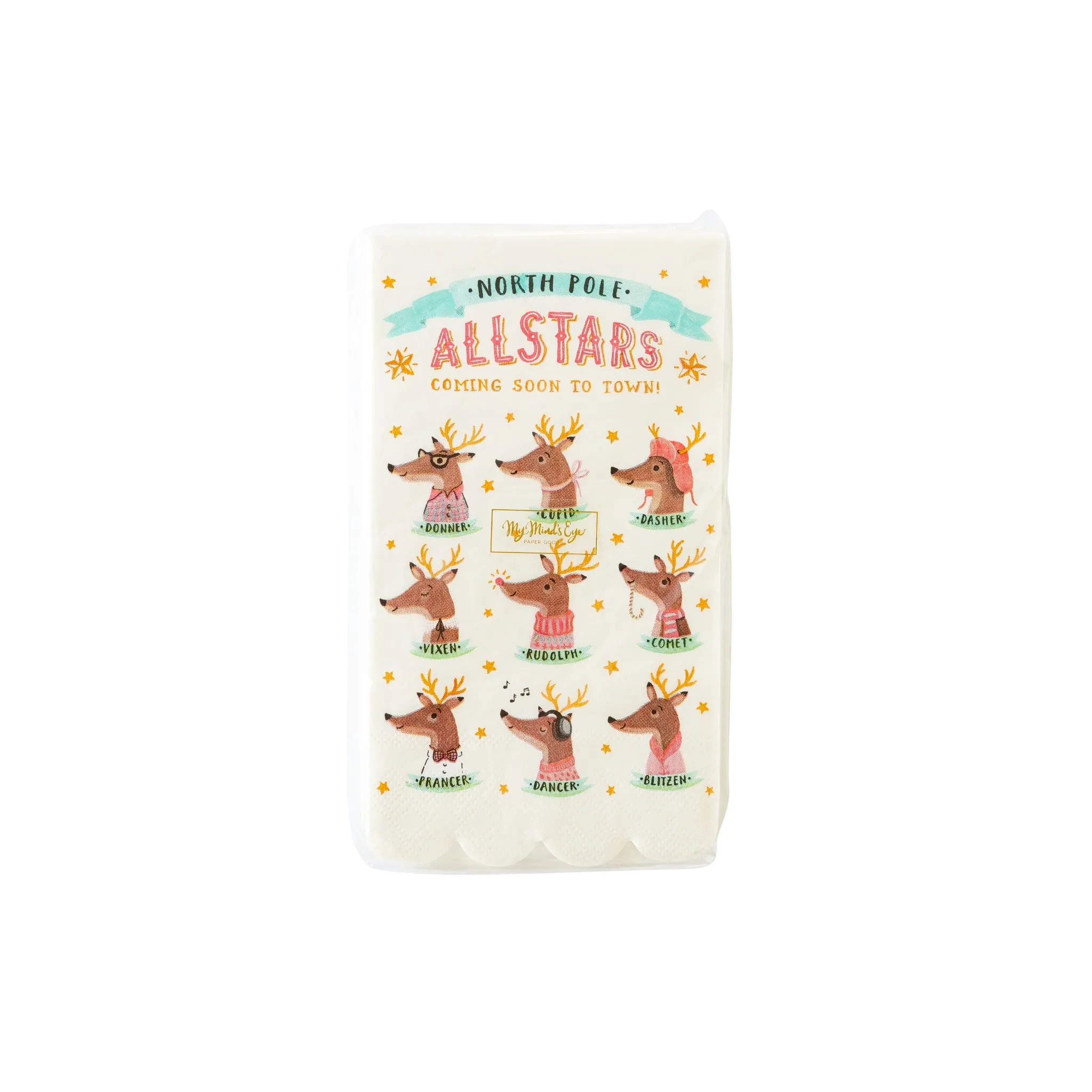 DER1038 - Dear Rodolph All Stars Paper Dinner Napkin