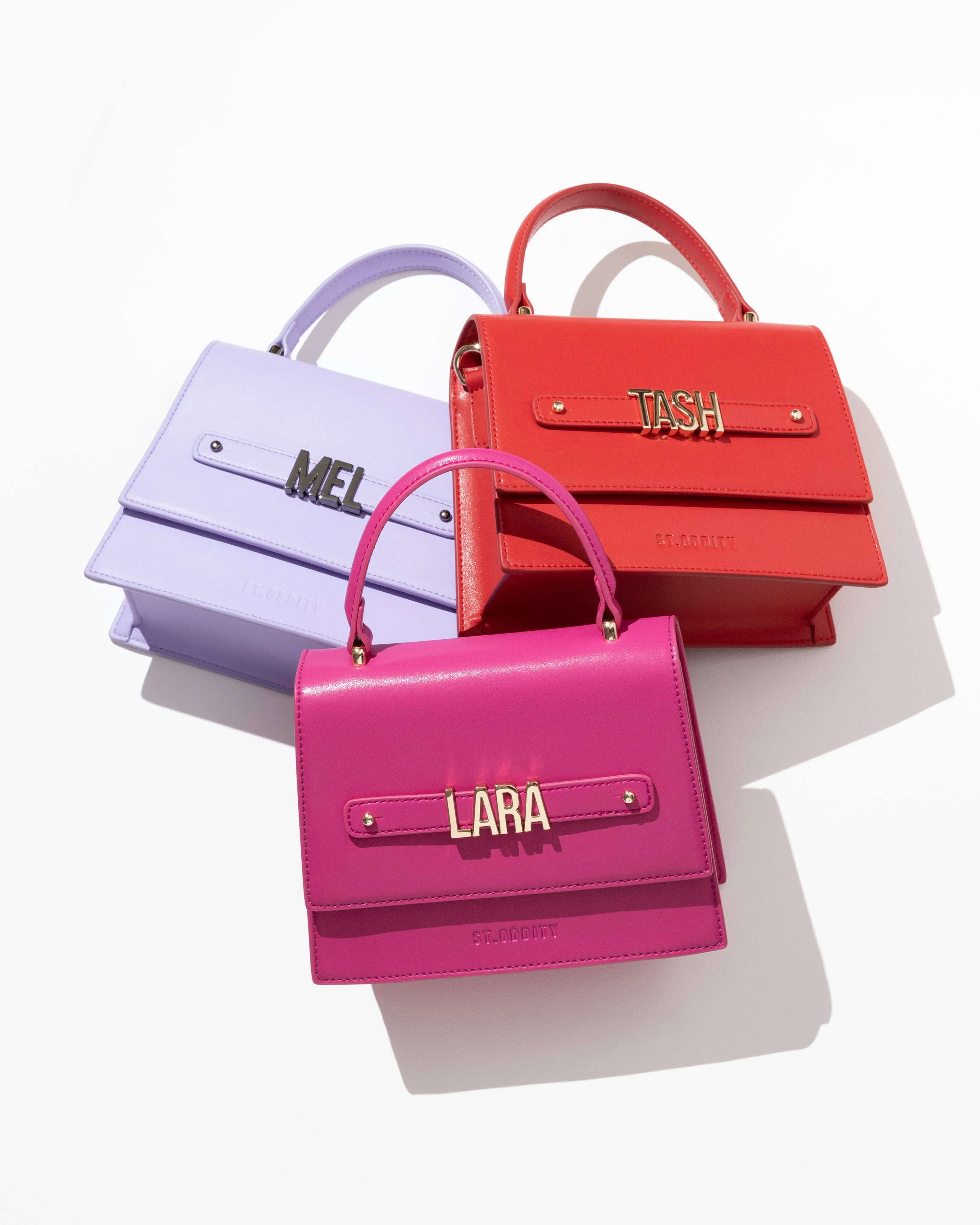 Evening Bag in Fuchsia with Personalised Hardware