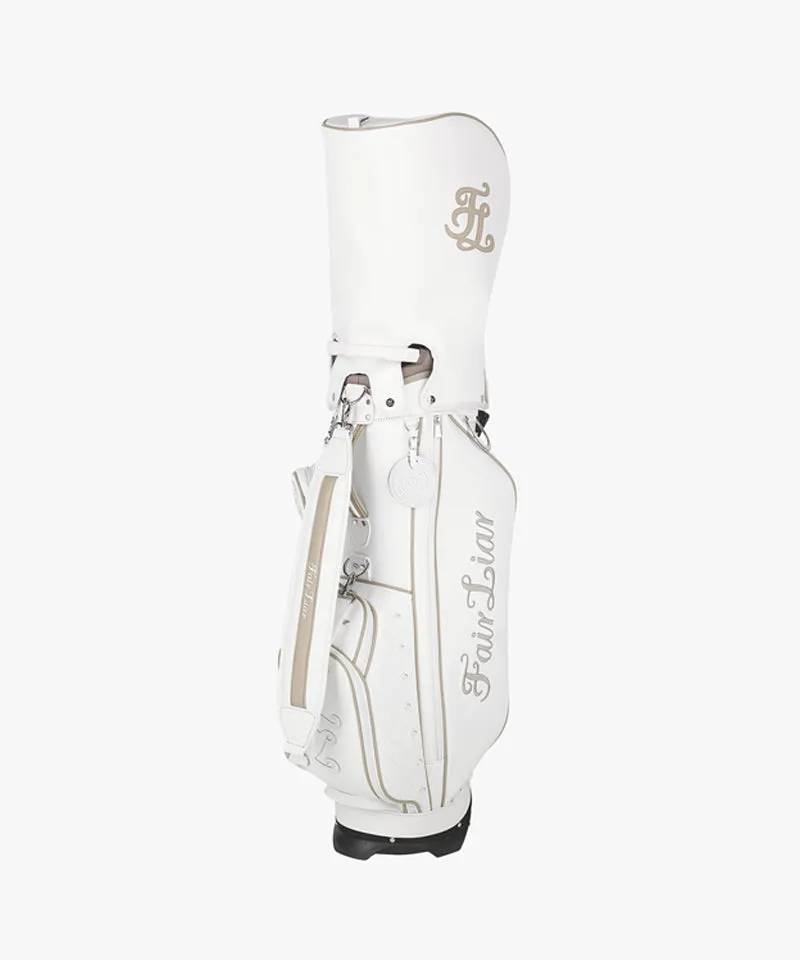 FAIRLIAR Pearl Quilted Stand Bag -  White
