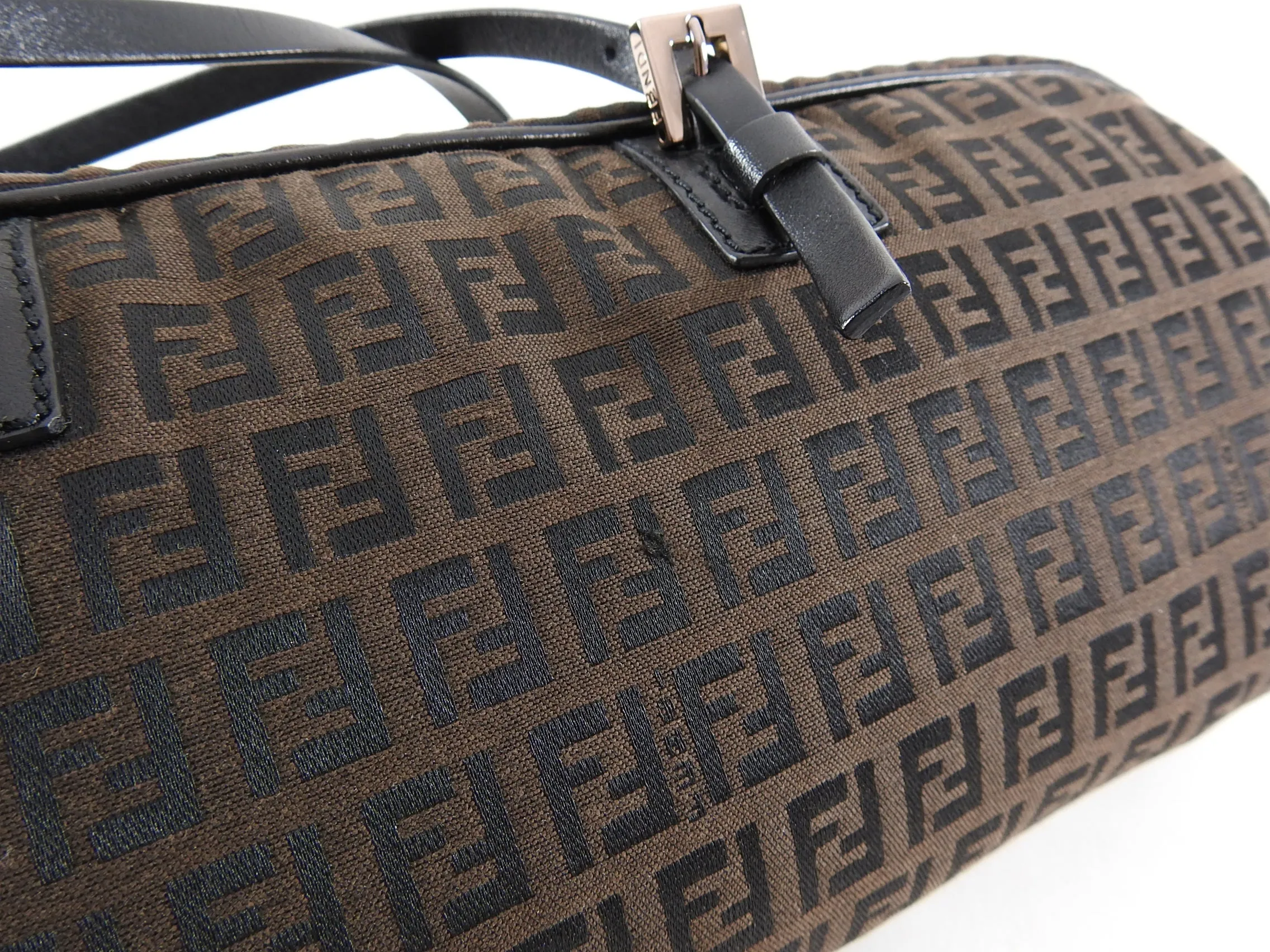 Fendi Vintage Spring 2001 Long Brown FF Zucca Logo Bag