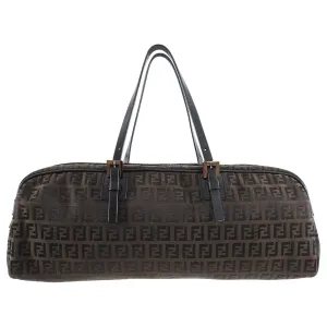 Fendi Vintage Spring 2001 Long Brown FF Zucca Logo Bag