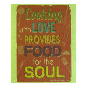 Food for the Soul on Green One cloth Swedish Dishcloths | ECO Friendly Absorbent Cleaning Cloth