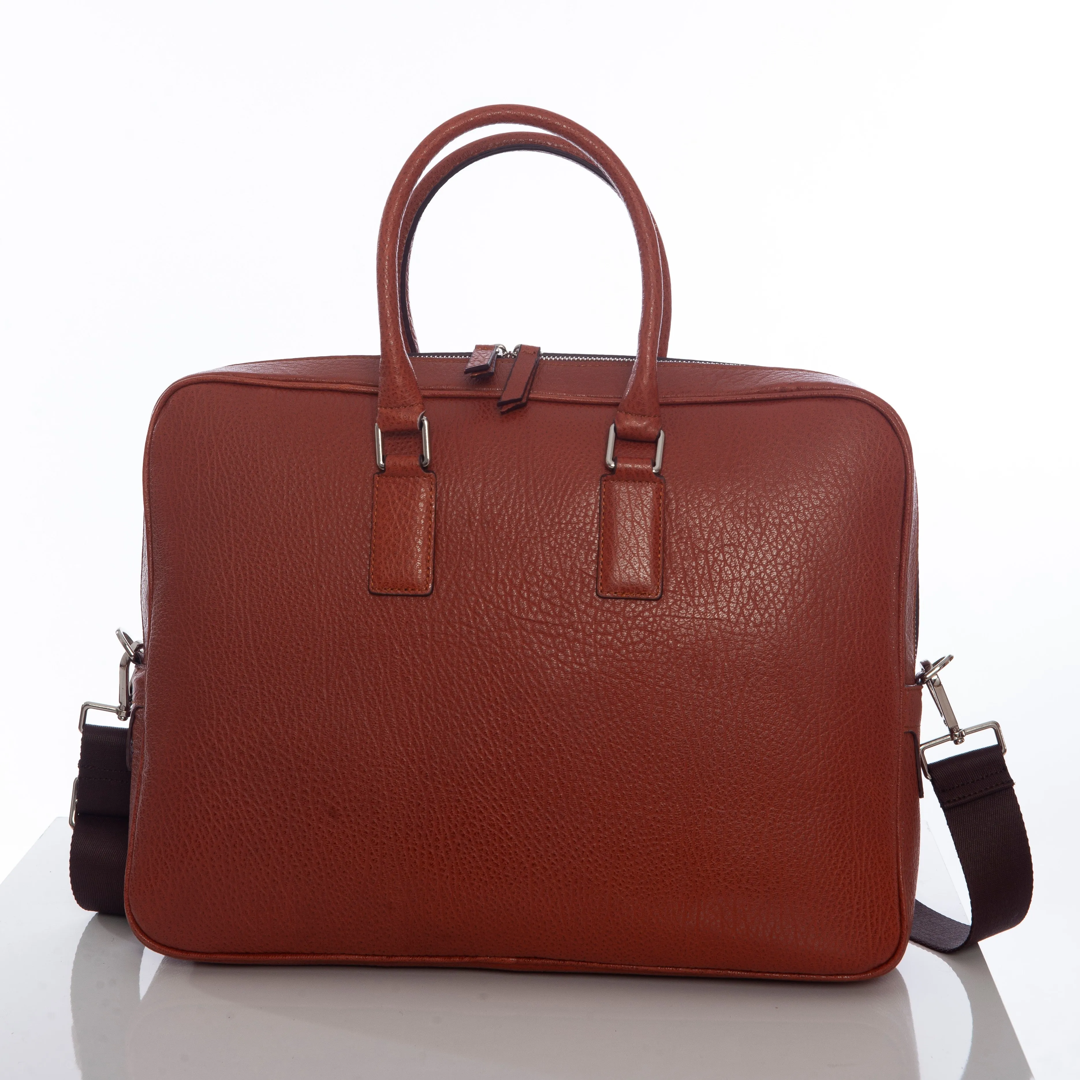 Genuine Leather Laptop Bag & Briefcase Venous Pattern Tan