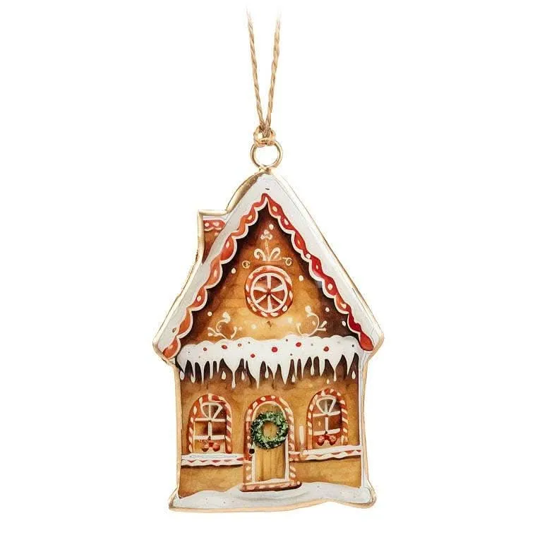 Gingerbread House Ornament (4"H)