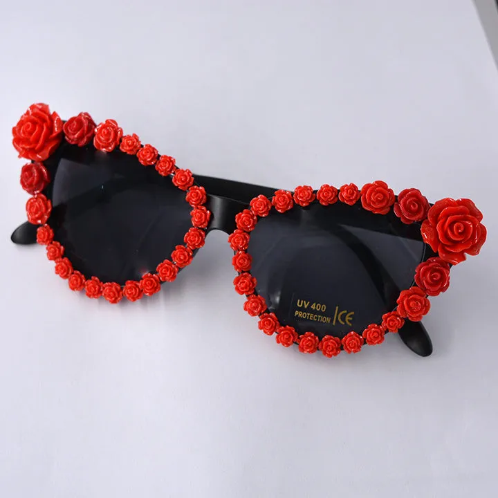 Gorgeous Rose Design Sunglasses